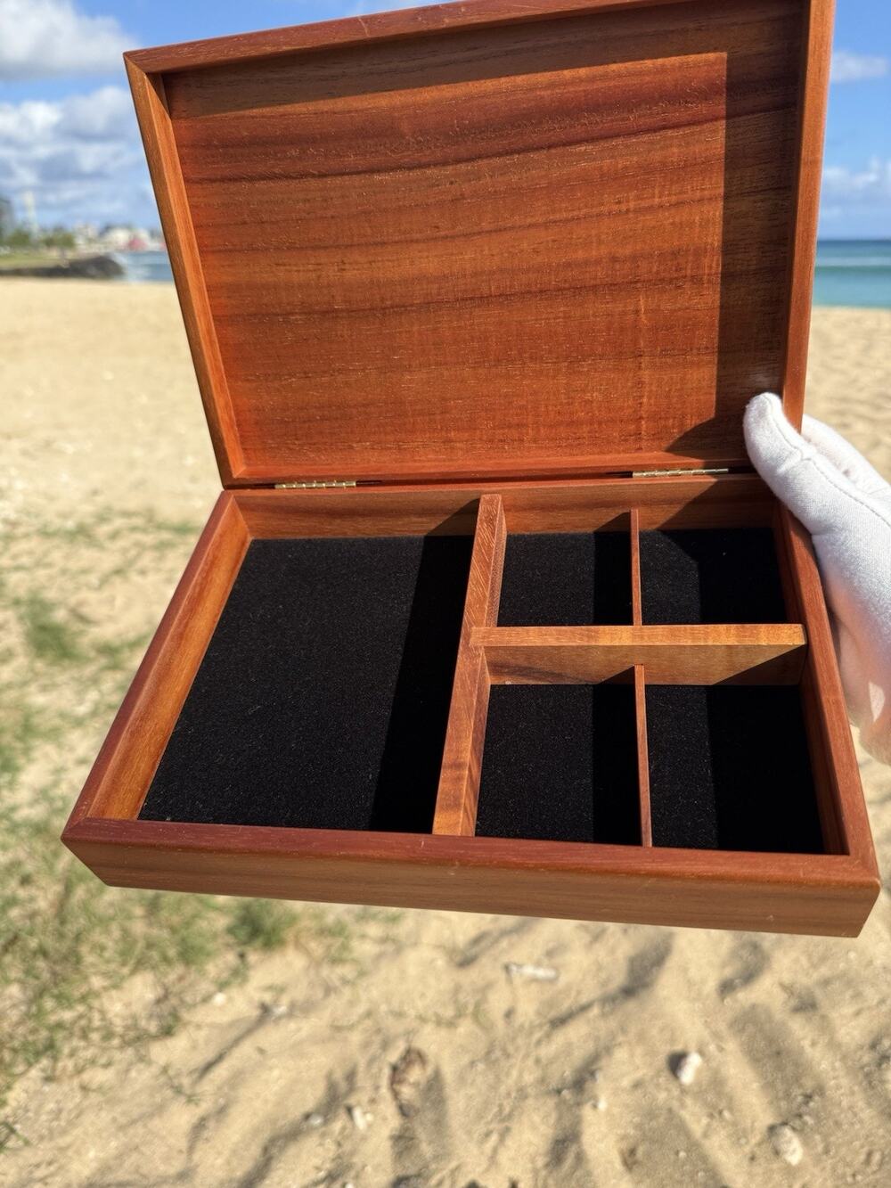 Martin & MacArthur Kuhio Koa Box Hawaiian Koa Wood Jewelry Box Trinket